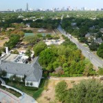 Panoramic view from building roof across Kirby
